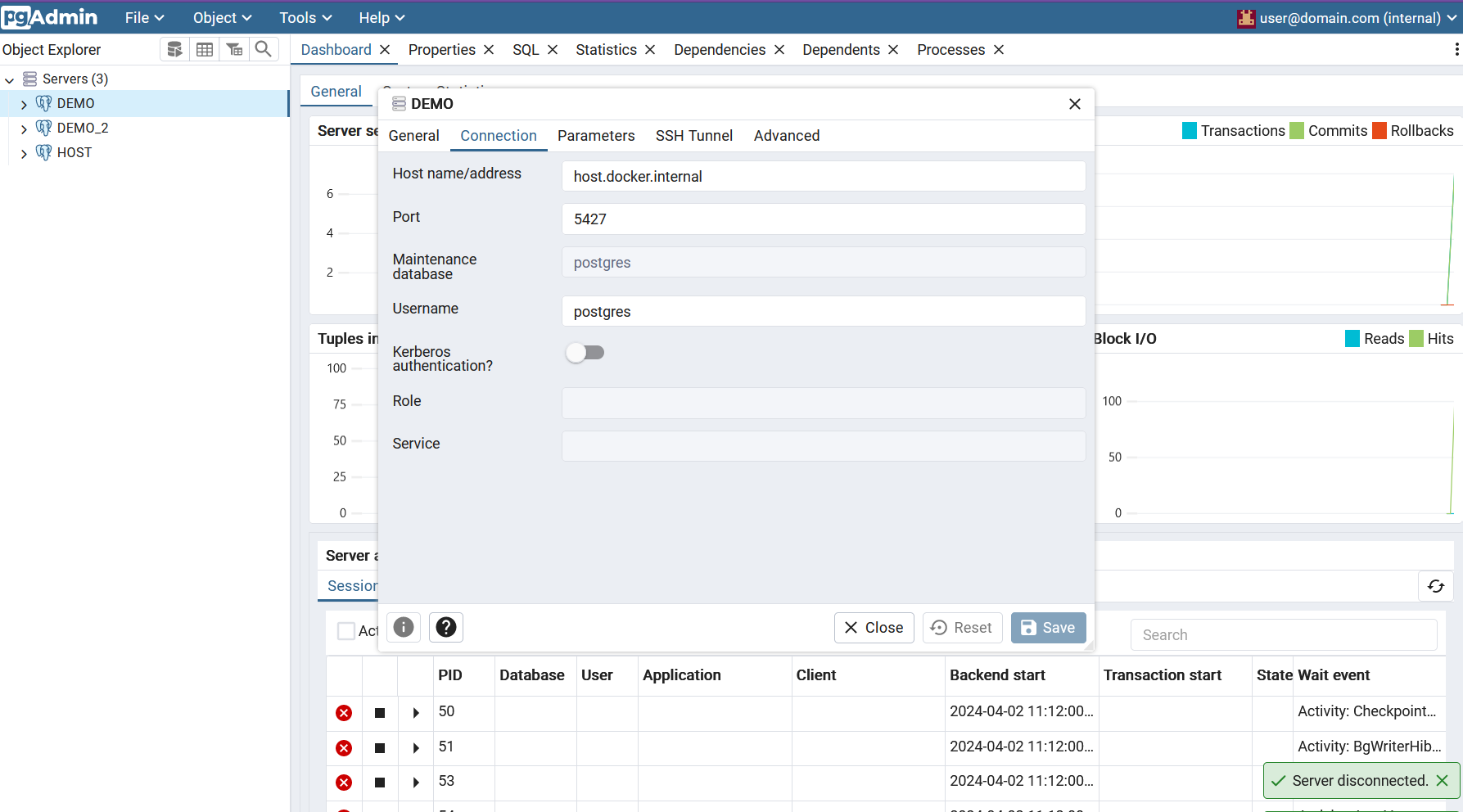 Postgres setup