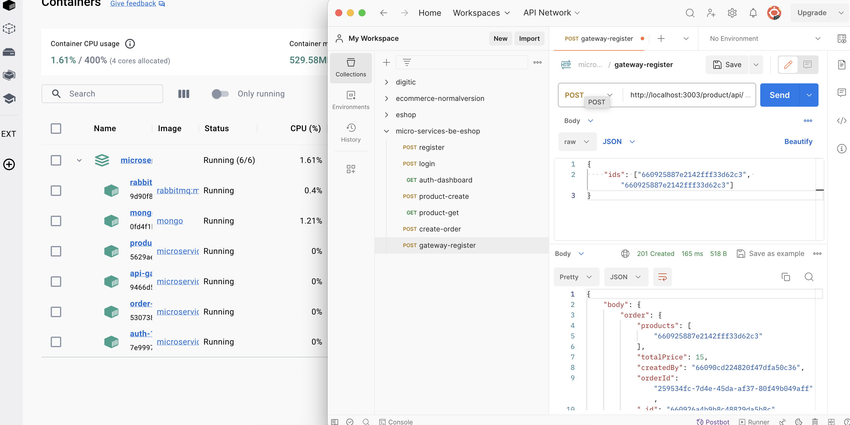 Demo-Postmand-Docker